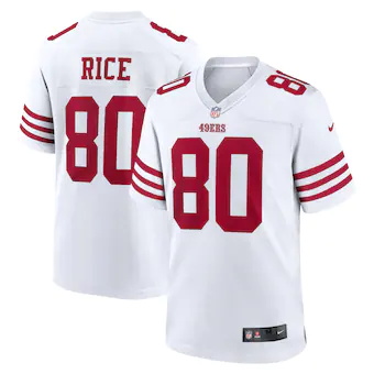 mens nike jerry rice white san francisco 49ers retired play